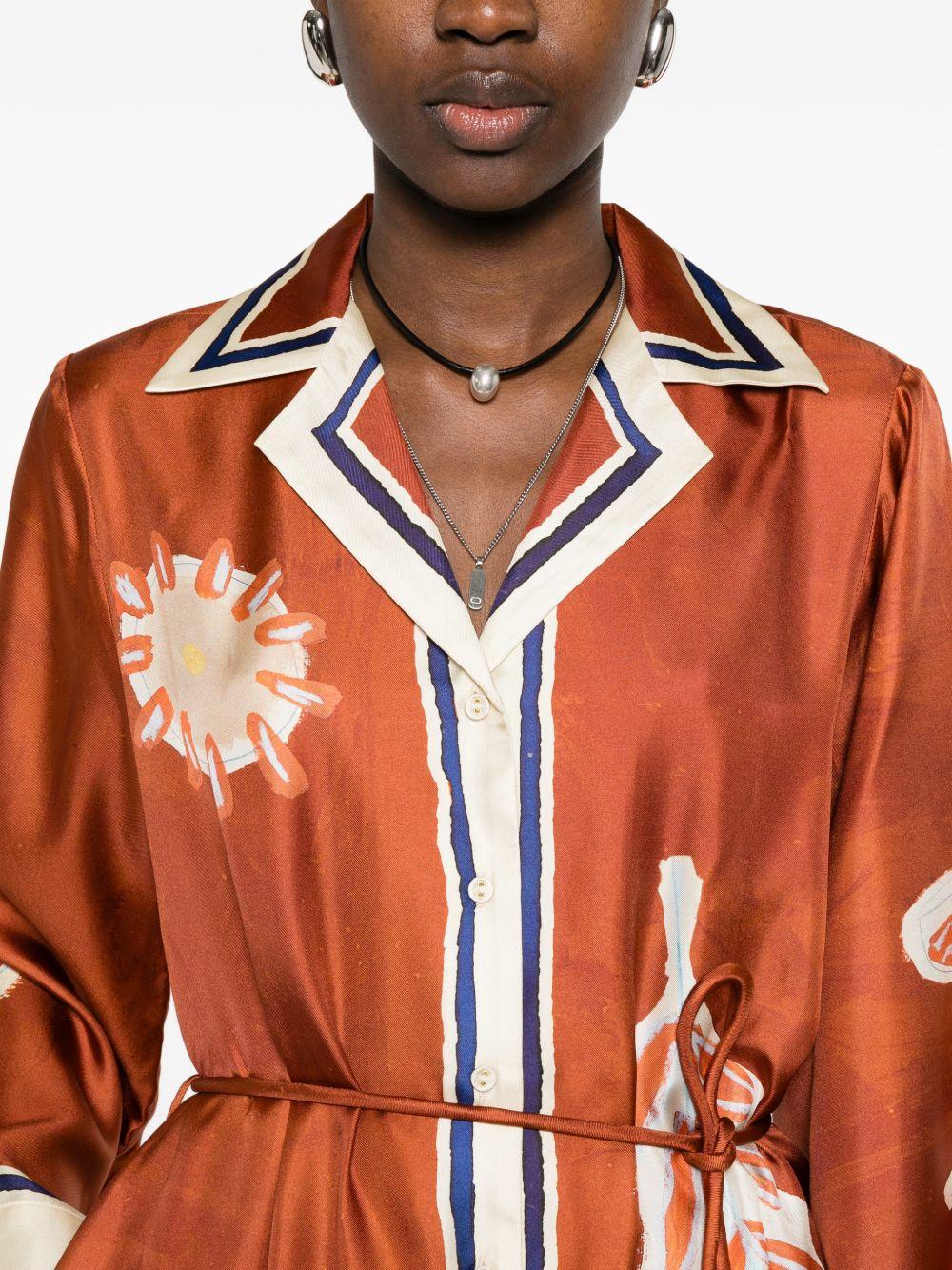 Chemisier Soleil D'amour in seta 6080D RUST ALEMAIS 