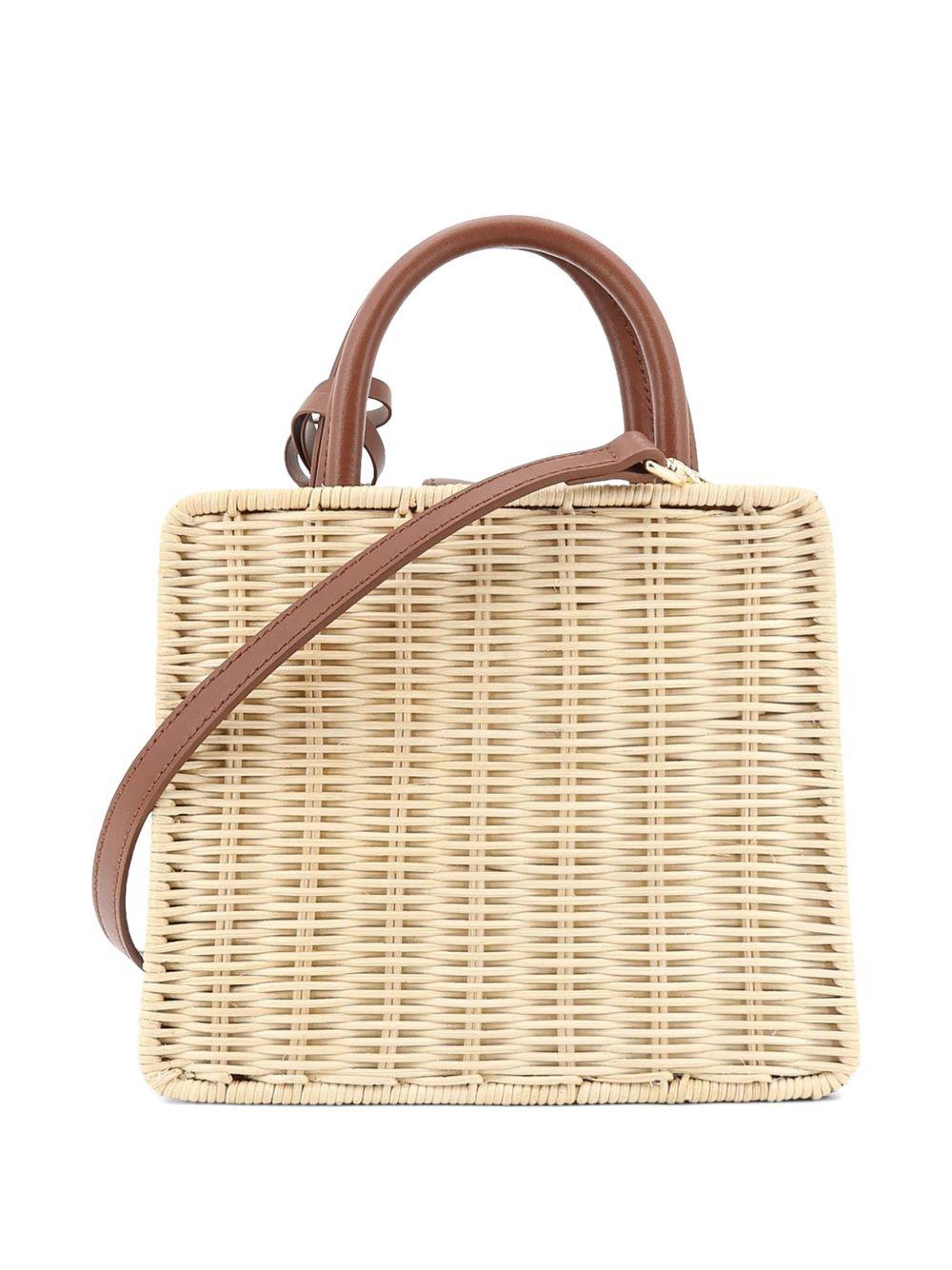 Borsa Mini in Paglia e Pelle SHBM000201737L 1119 STRAW MC2 SAINT BARTH 