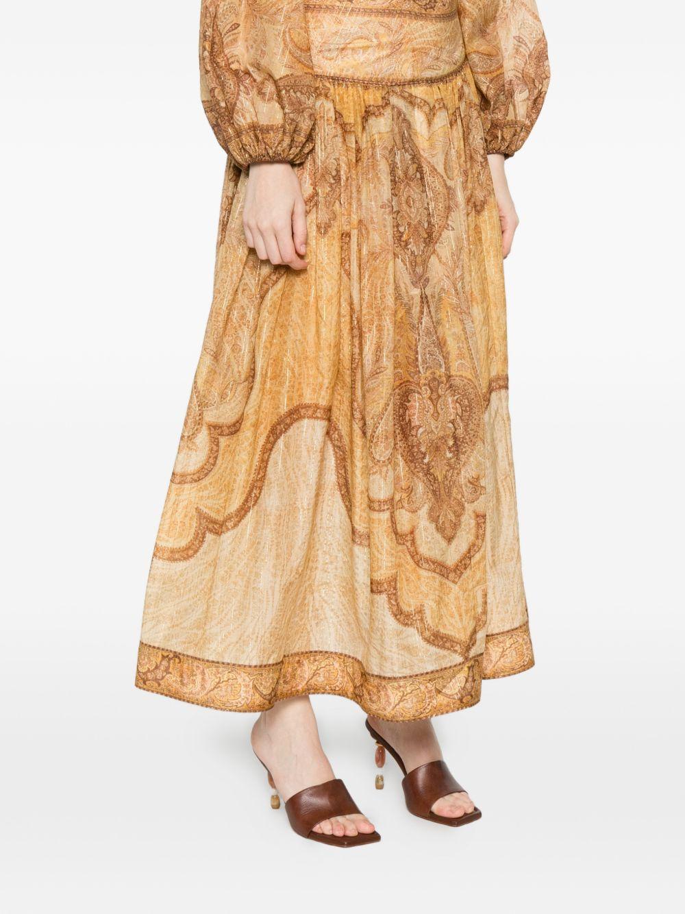 Maxi Gonna Wanderlust 6437SRS262 TAPESTRY MUSTARD ZIMMERMANN 