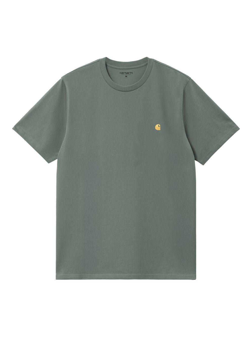 S/S Chase T-Shirt Cotton Combed Single Jersey I026391 3H4XX VELVET GREEN GOLD CARHARTT WIP 