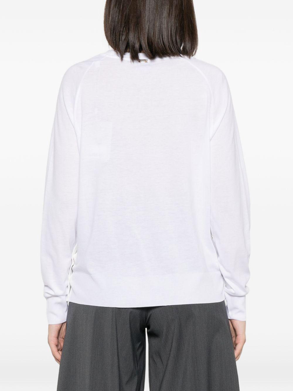 T-shirt a Maniche Lunghe in Glam Knit Effect JG000311D52056 1000 BIANCO HERNO 