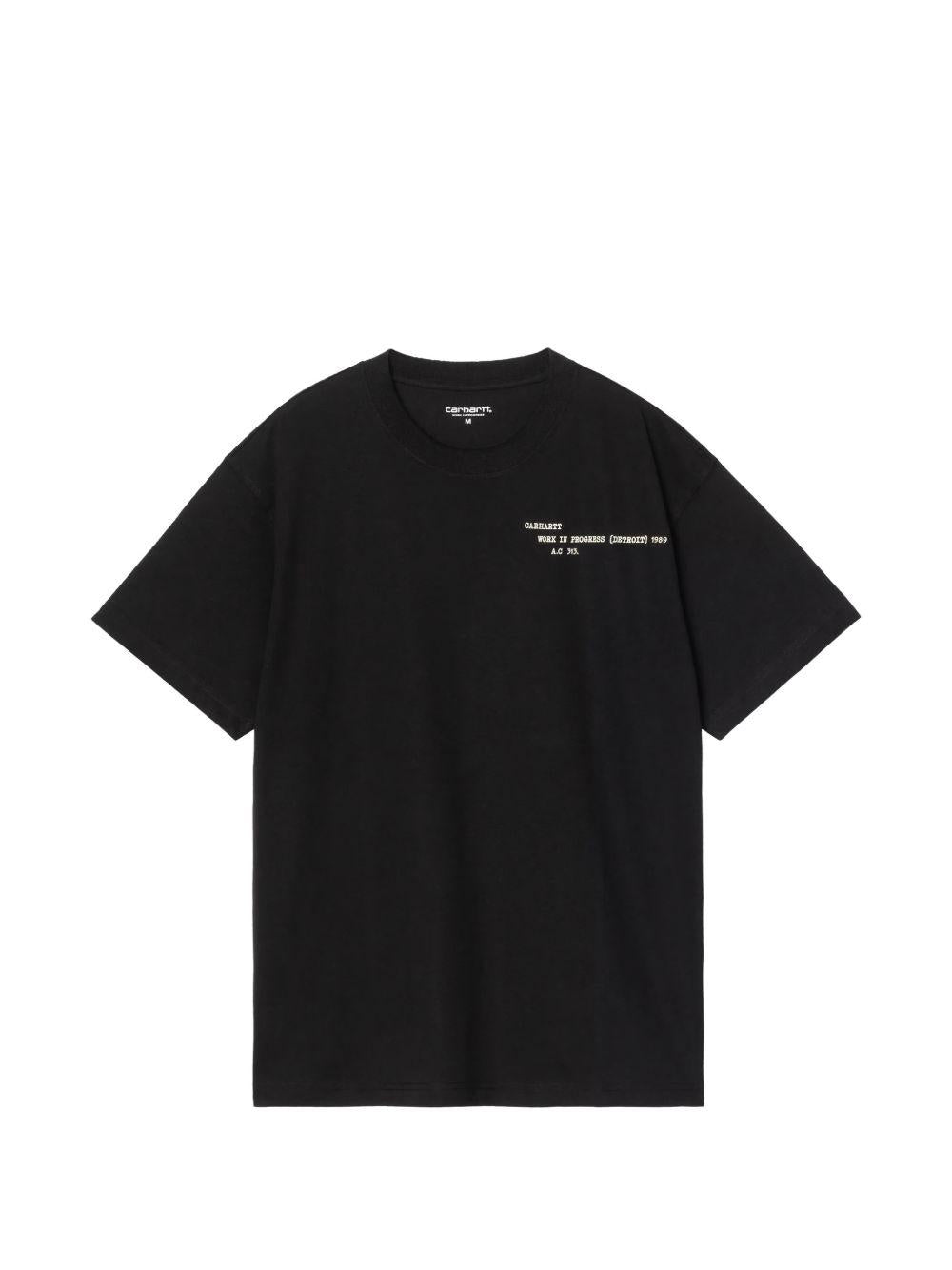 S/S Punched T-Shirt Organic Cotton Single Jersey I036006 89XX BLACK CARHARTT WIP 