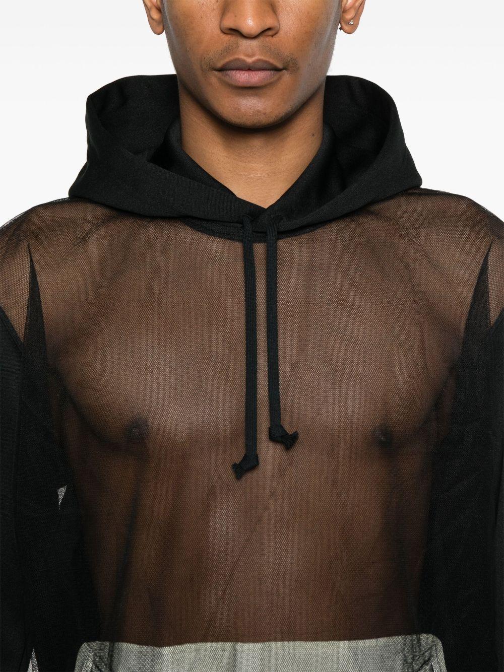 Mesh Hoodie POT030 1 BLACK BLACK COMME DES GARCONS HOMME PLUS 