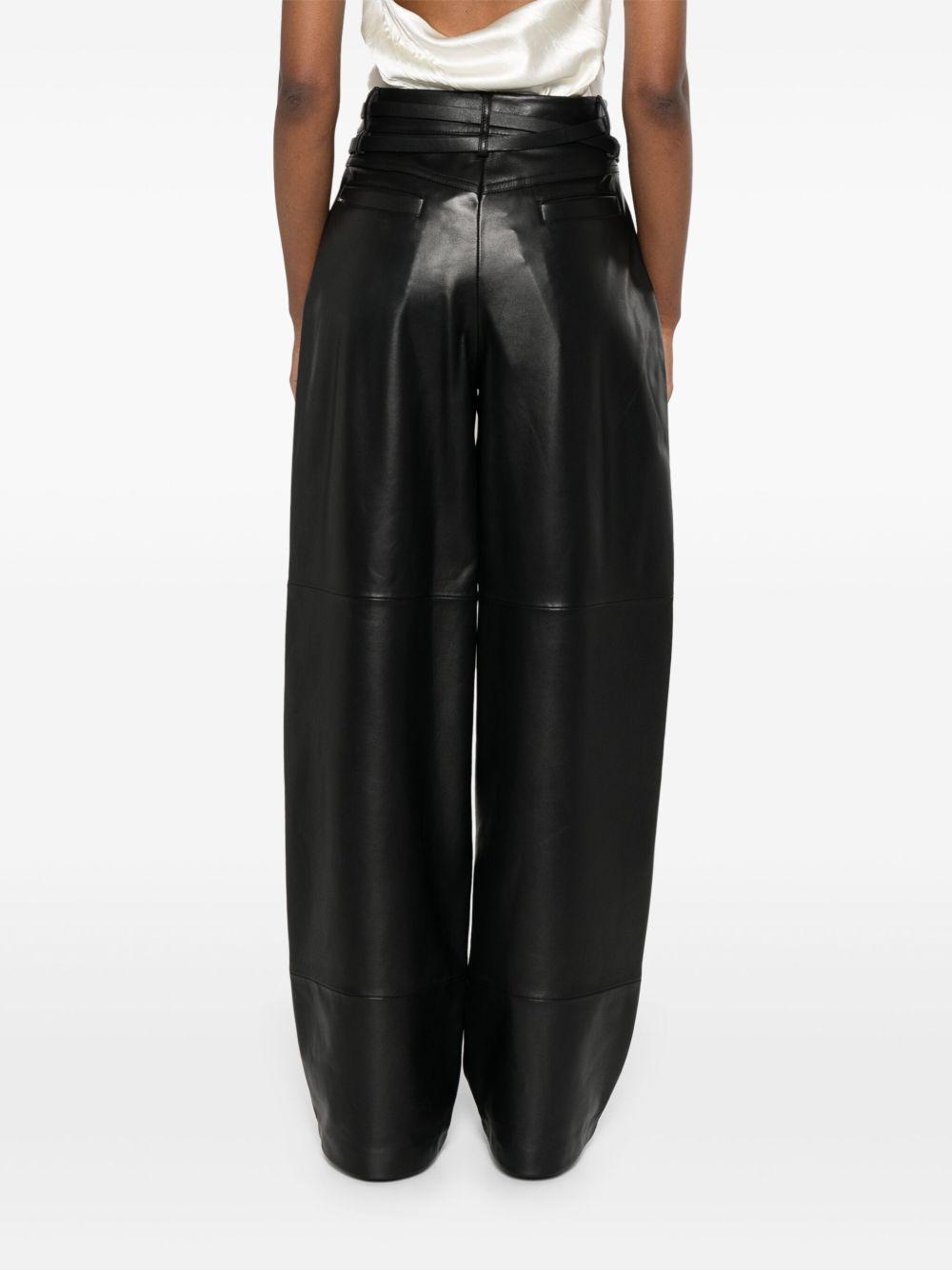 Pantalone in nappa GARBOMM45010 001 NERO SPORTMAX 