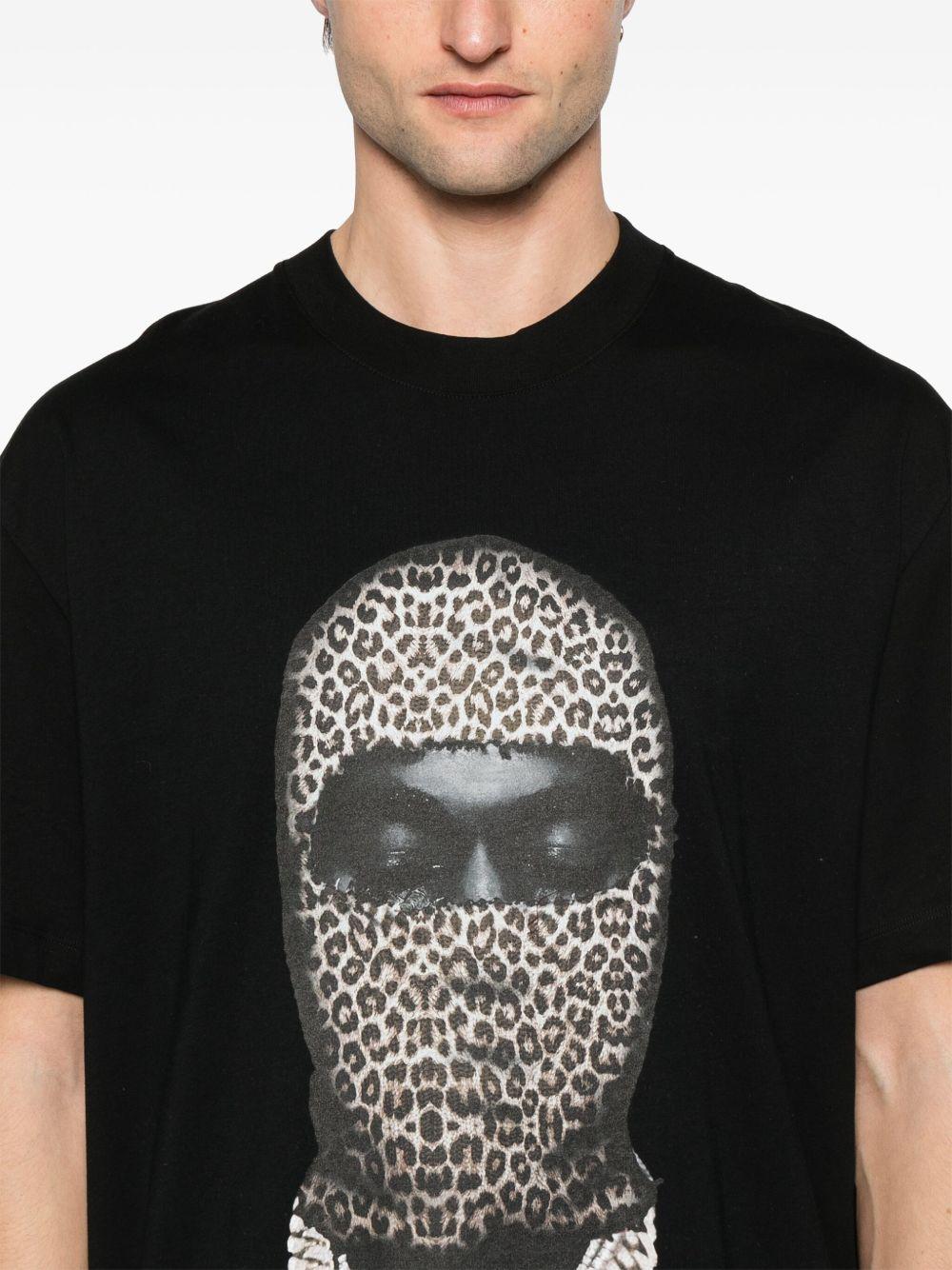 Leopard Mask T-shirt NUS25230 009 BLACK IH NOM UH NIT 