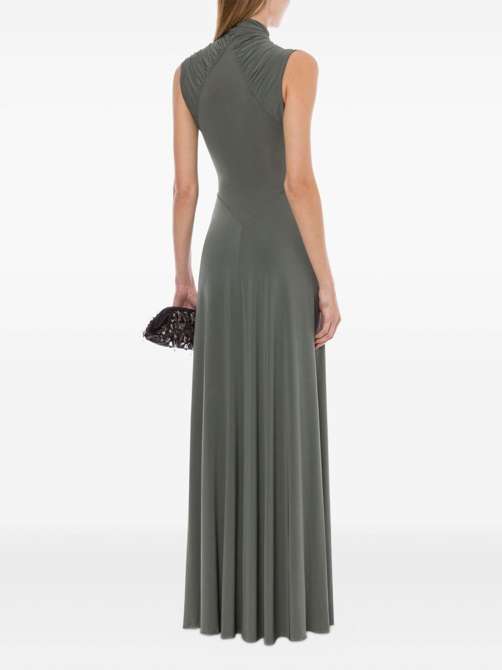 Abito lungo aderente 252U04426624 0499 GRIGIO ALBERTA FERRETTI 