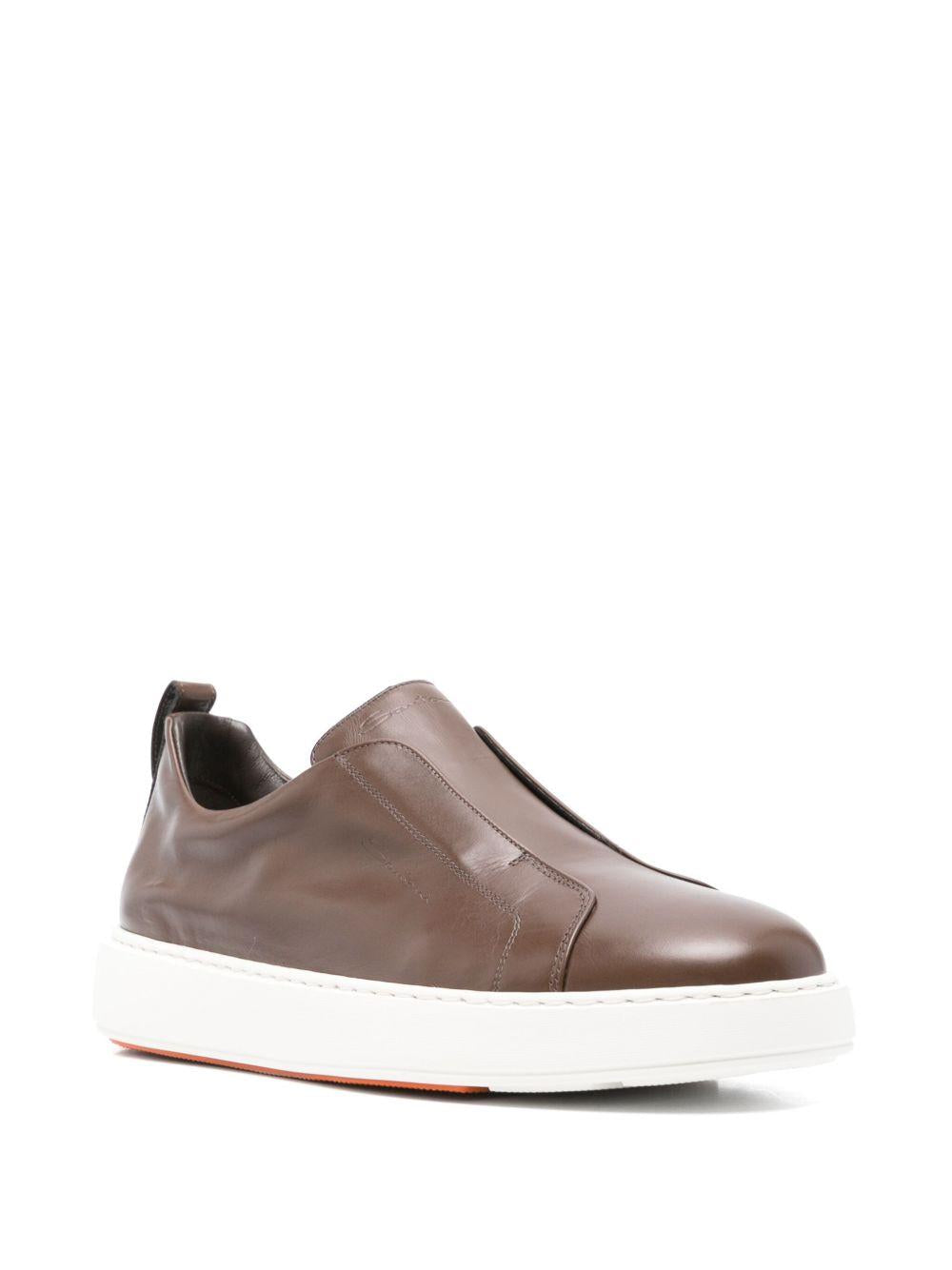 Sneaker slip-on MBCD21995BARTMVIS50 BROWN SANTONI 