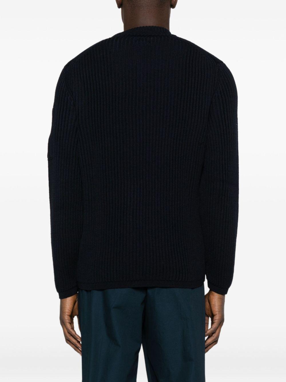 Re-Wool Crewneck Lens Sweater 19CMKN219A006595A 888 TOTAL ECLIPSE CP COMPANY 