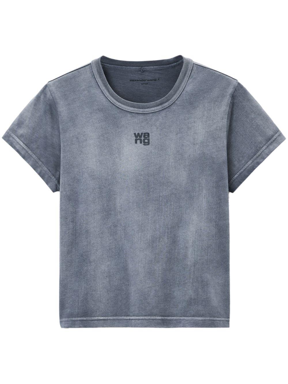 Puff logo shrunken tee 4CC3241521 029C WASHED ASPHALT ALEXANDER WANG 