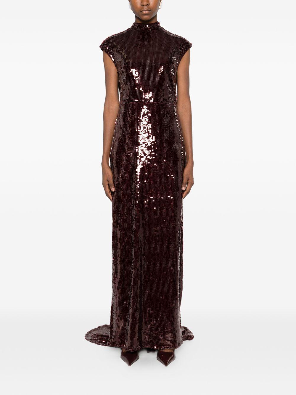 Sequin Cap Sleeve Dress Burgundy 1157622734 2734 ZINFANDEL ROTATE 