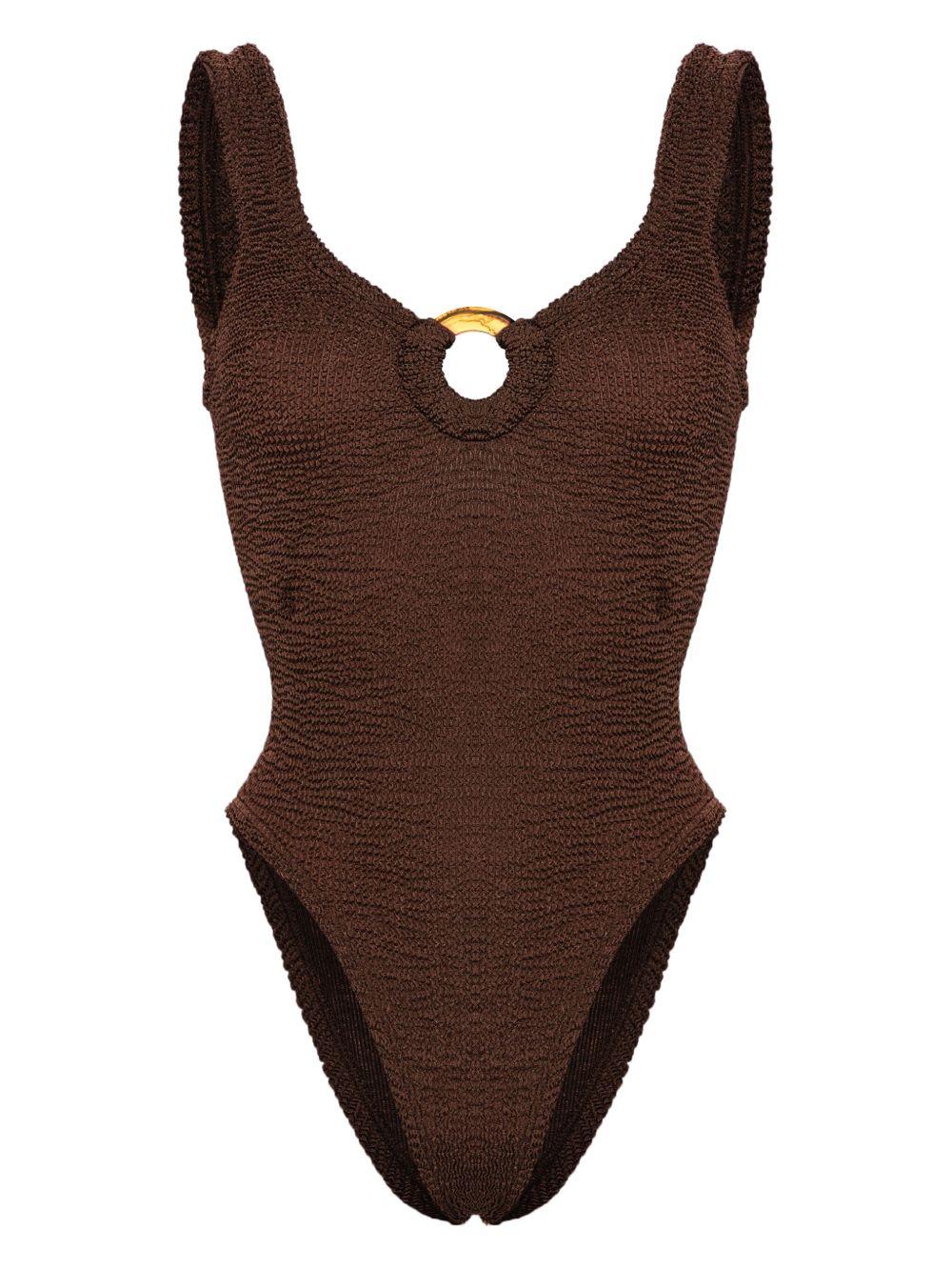 Celine swimsuit SCELINESH METALLIC CHOCOLATE HUNZA G 