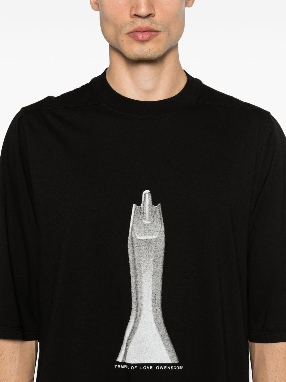 T-shirt girocollo DU01F4274RNEP5 0911 BLACK MILK RICK OWENS DRKSHDW 
