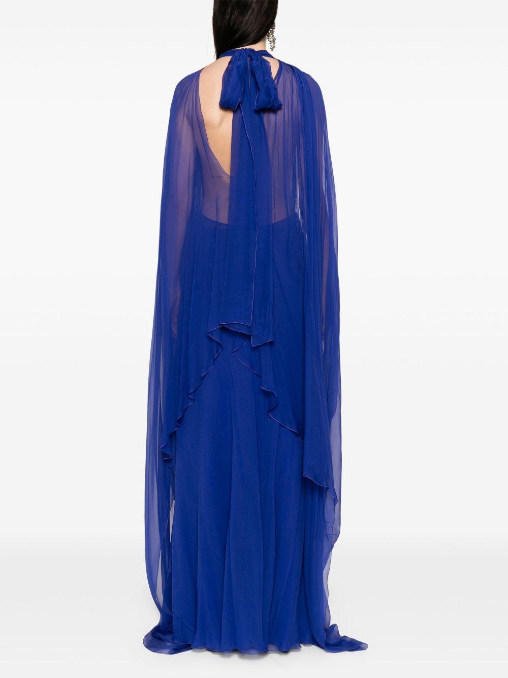 Abito lungo in chiffon A0478114 280 ALBERTA FERRETTI 