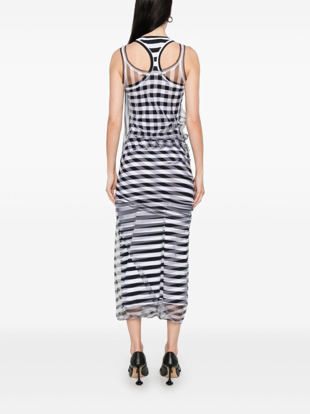 Naro maxi dress NAROMM13291 001 BIANCO NERO SPORTMAX 