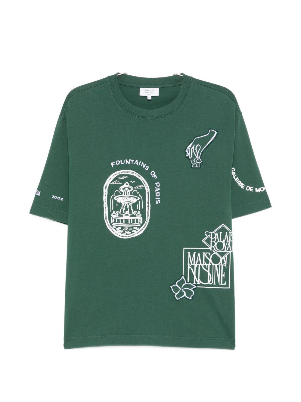 ART NOUVEAU STAMPS OVERSIZE QM00107KJ0119 P399 BOTTLE GREEN MAISON KITSUNE 