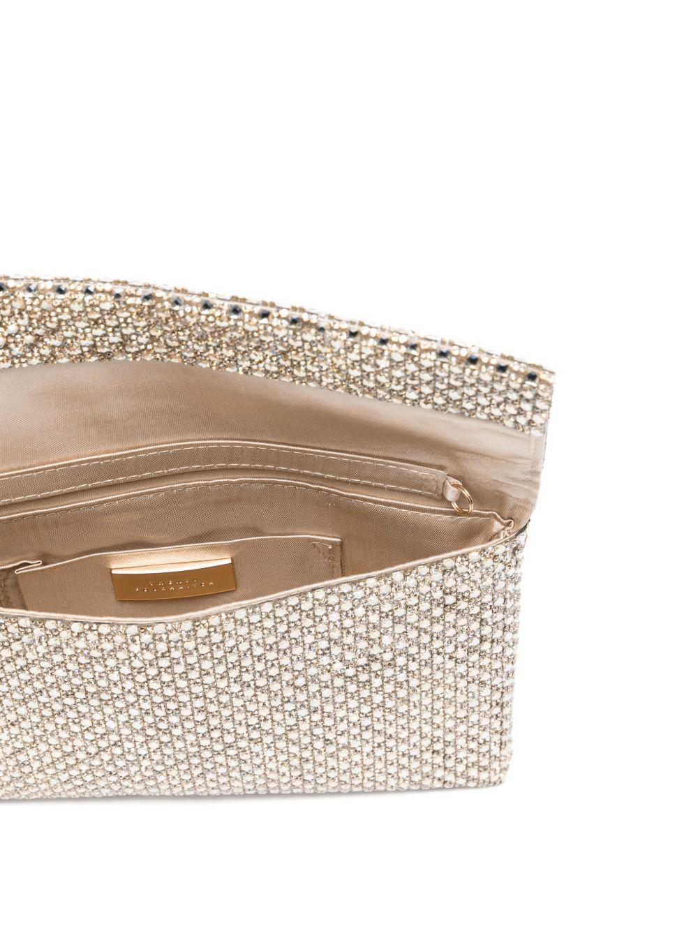 Pochette realizzata con strass BAG0006462P ORO TWENTY FOURHAITCH 