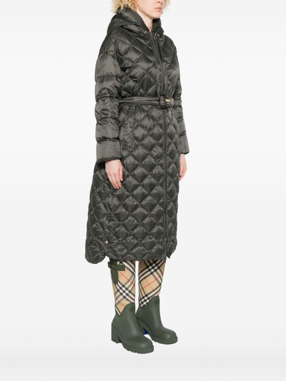 Piumino lungo trapuntato - Verde TREPARMM10051 069 VERDE MAX MARA THE CUBE 