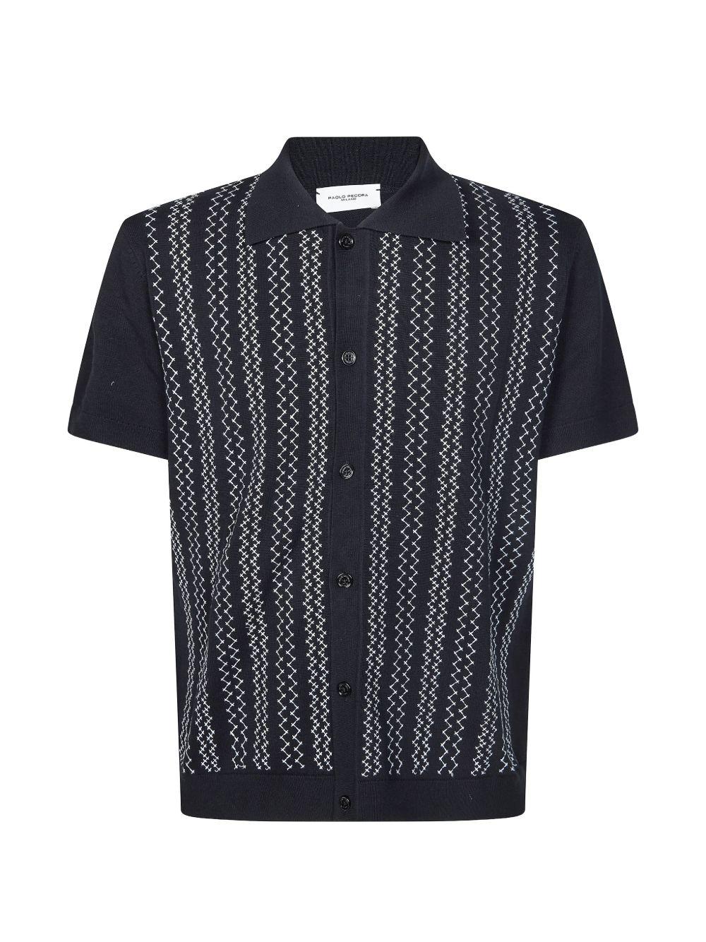 Camicia in maglia di cotone A048F900 9000 PAOLO PECORA 