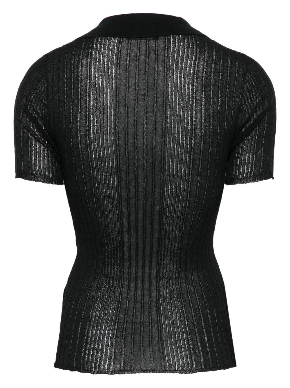 Polo a coste B05024 09 NERO ROBERTO COLLINA 