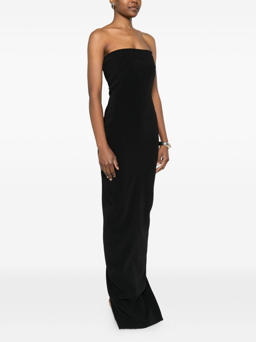 Abito "Bustier Gown" lungo RP01F6524SY 09 BLACK RICK OWENS 