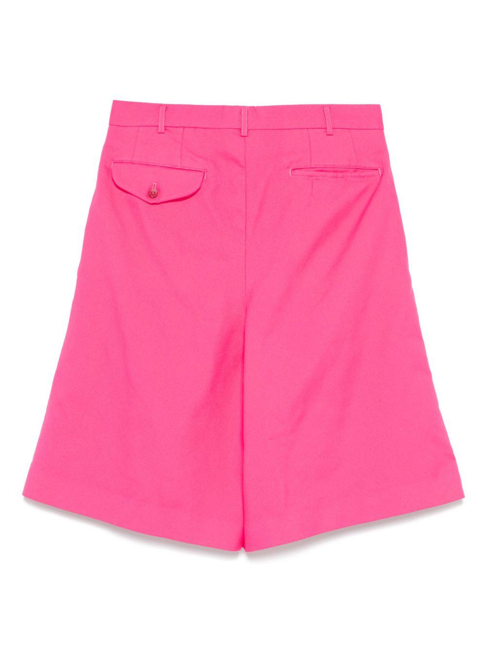 Pink Gabardine Medium Shorts POP006 1 PINK COMME DES GARCONS HOMME PLUS 