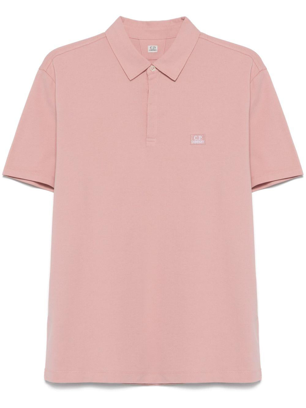 Strech Piquet Three-button Logo Polo 18CMPL165A005263W 520 MISTY ROSE CP COMPANY 