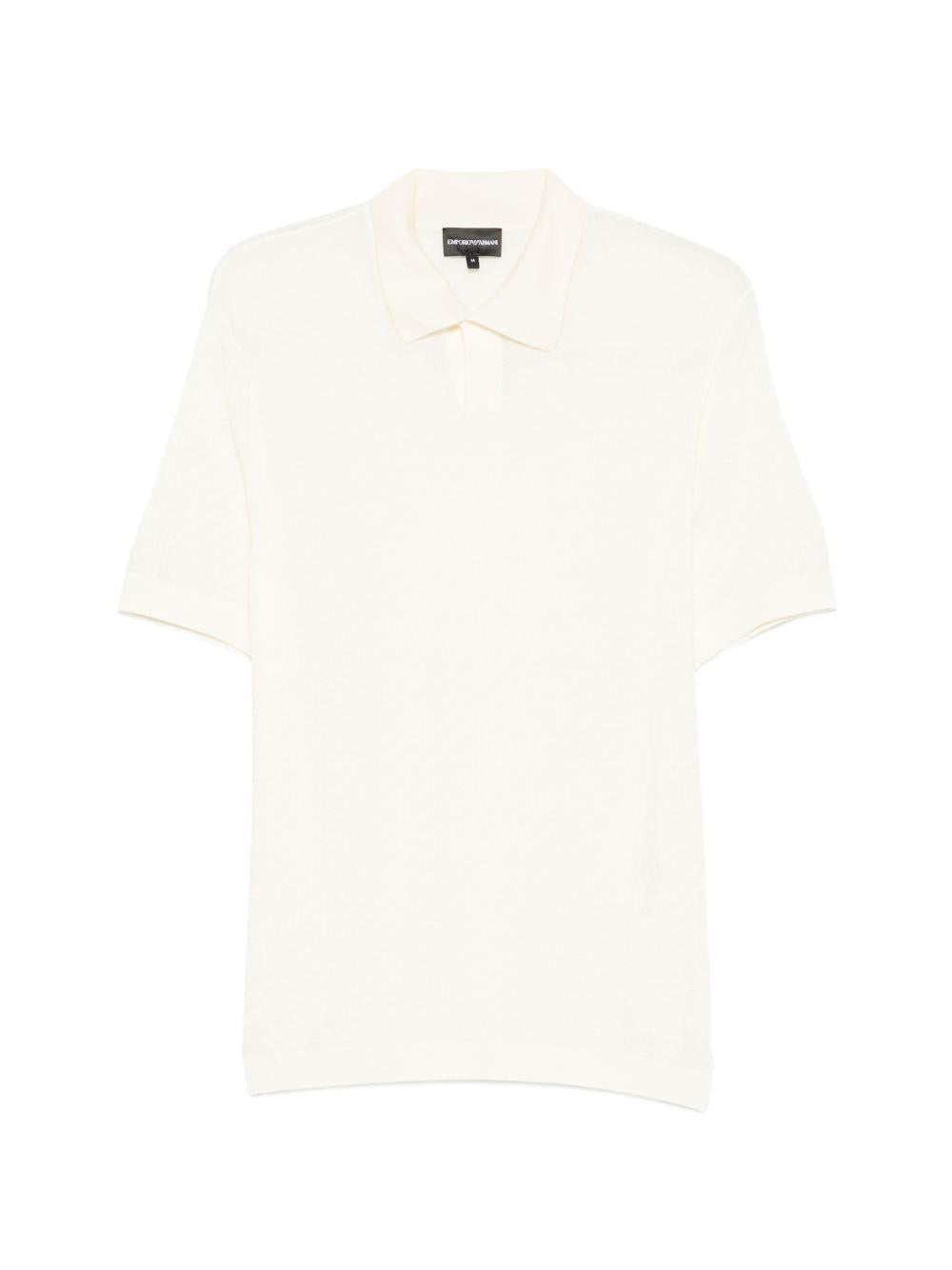 Polo in Lana Vergine con Motivo Quadrettato EM004312AF23757 U1107 EMPORIO ARMANI 