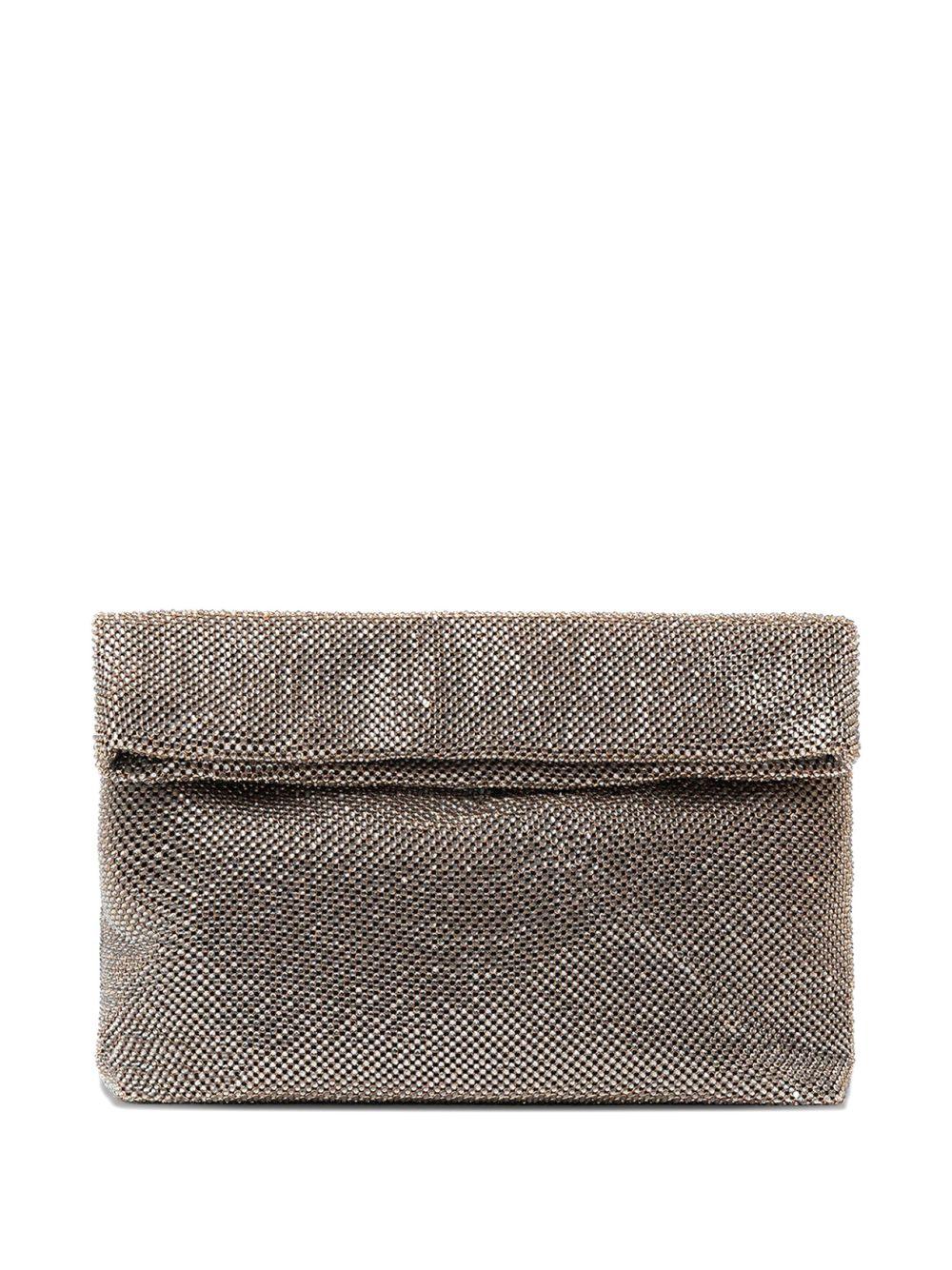 Dunham Pewter maxi clutch bag LB-1006962P ARGENTO TWENTY FOURHAITCH 