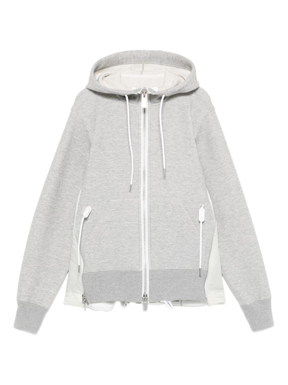 Felpa con cappuccio SCW343 381 LIGHT GRAY SACAI 