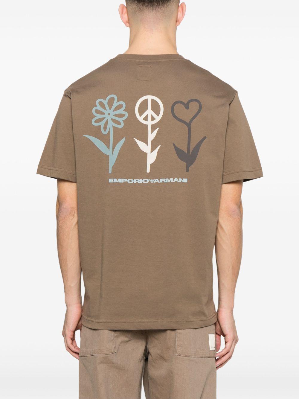 T-shirt Shitake Flower Peace EM001717AF14836 F6061 EMPORIO ARMANI SUSTAINABLE 