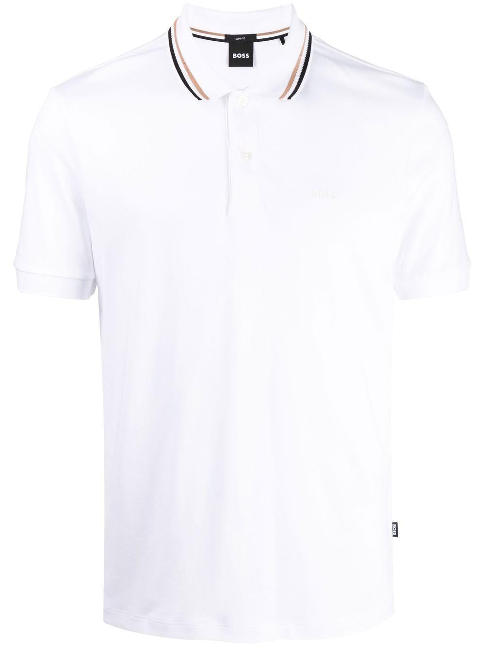 Polo Slim Fit 50469360 100 WHITE BOSS 