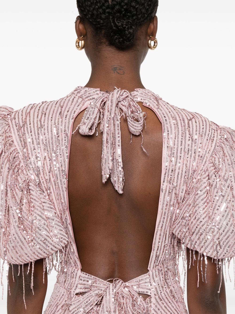 Abito lungo con paillettes 1140421922 1922 PEACHSKIN ROTATE 