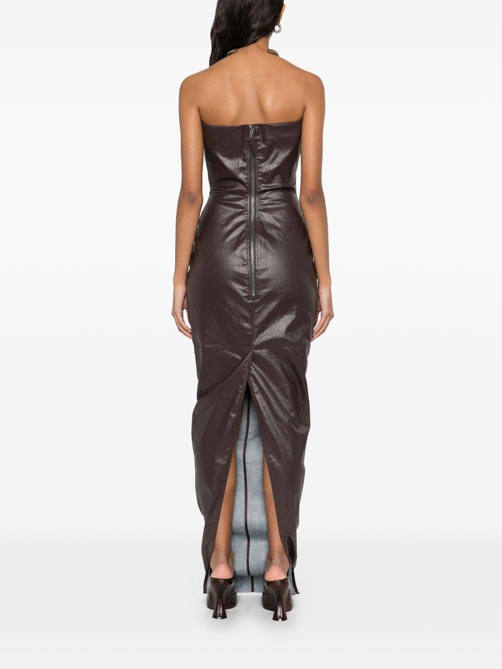 Bustier Gown maxi dress RP01E7524SCT 14 MAHOGANY RICK OWENS 