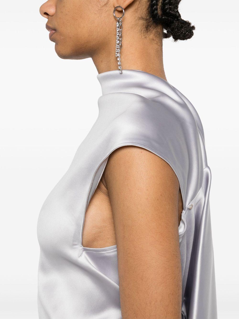 Abito aderente con drappeggi - Runway ABADAN1234MM10535 002 GRIGIO PERLA SPORTMAX 