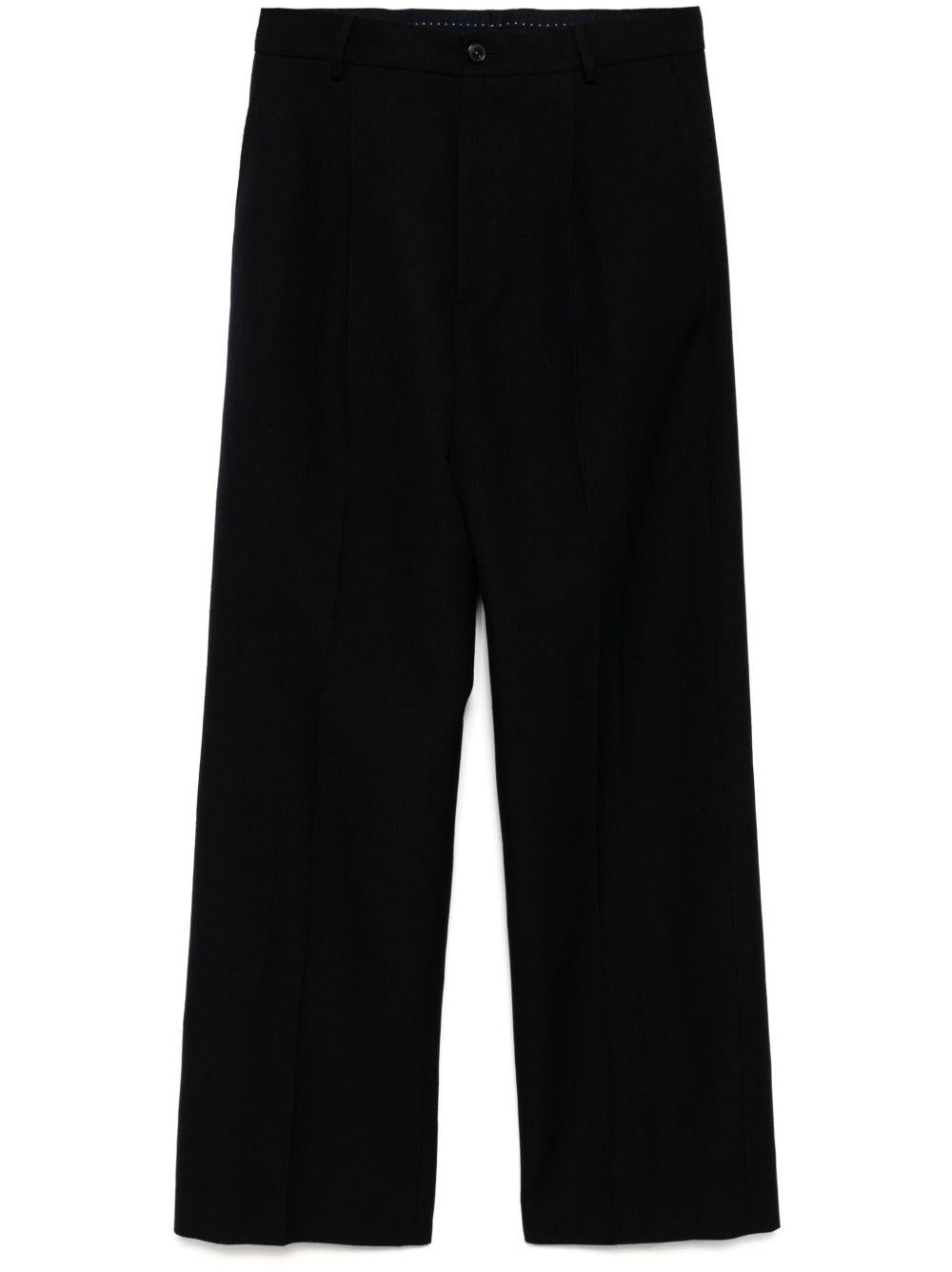 Pantaloni dritti in lana 251020901305 509 NAVY DRIES VAN NOTEN 