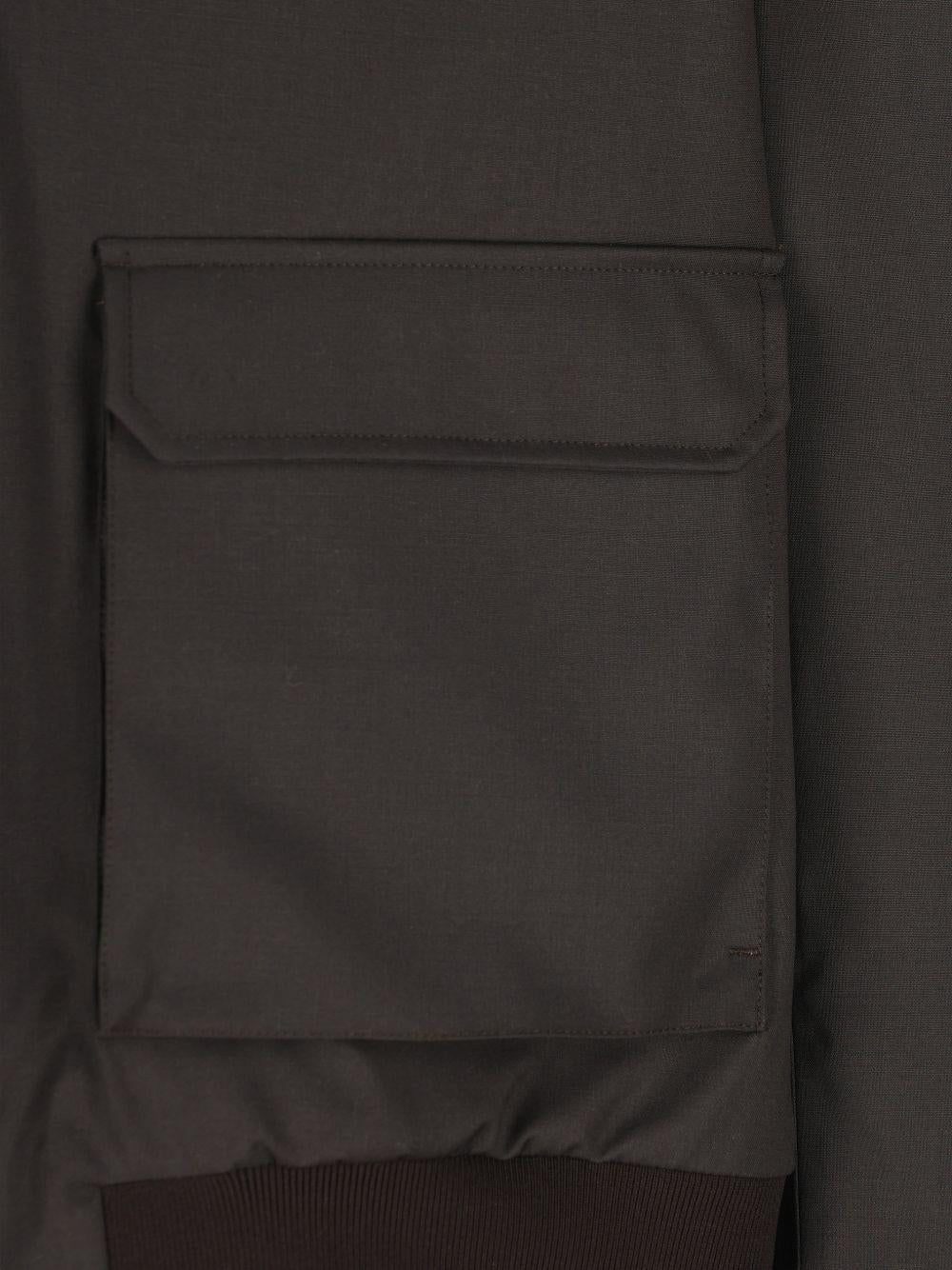 Bomber in 3 Layers Wool Storm GI000587U33410 8800 MARRONE SCURO HERNO 