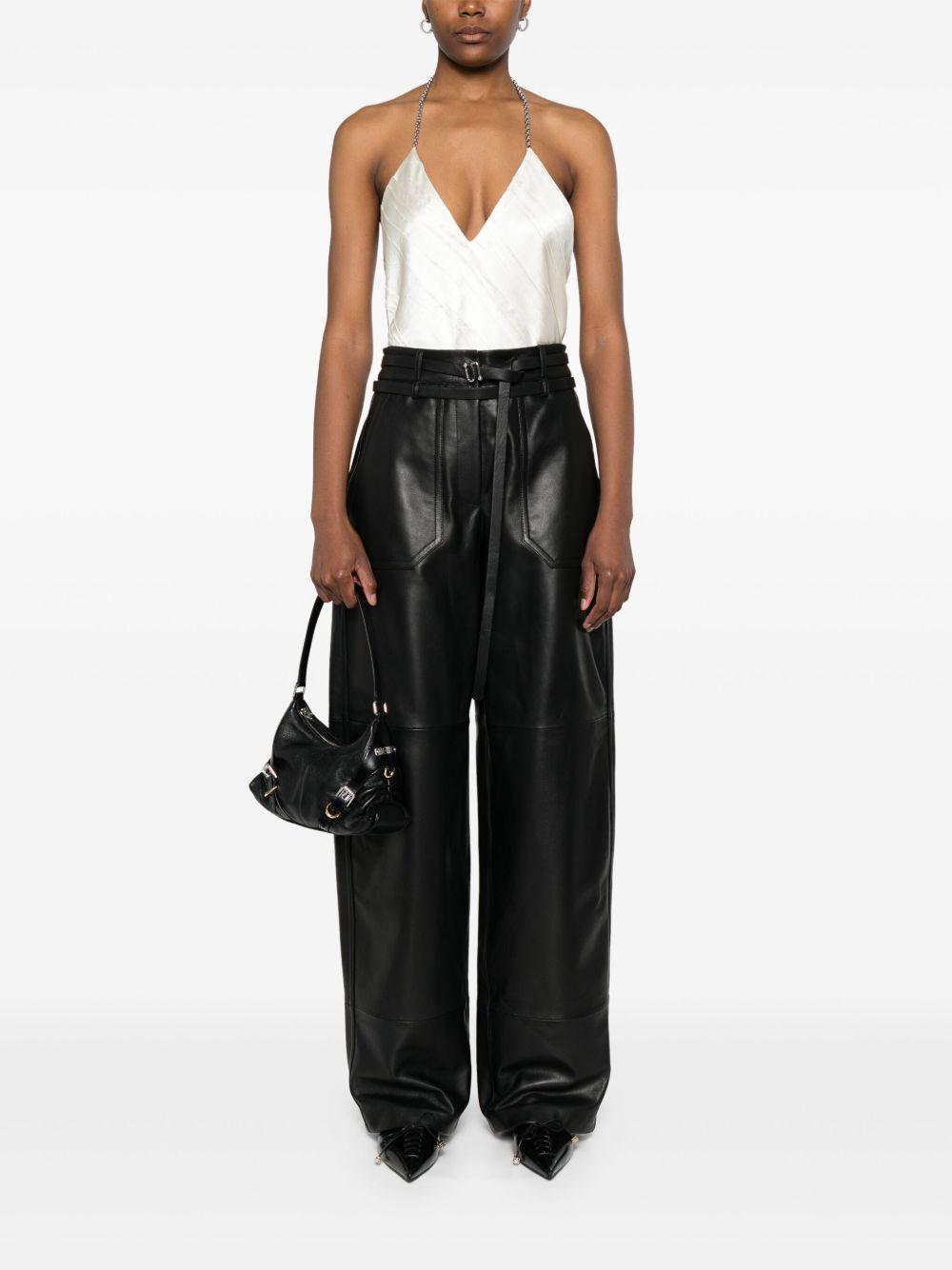Pantalone in nappa GARBOMM45010 001 NERO SPORTMAX 