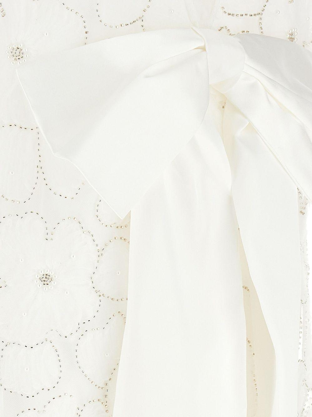 Satin mini dress SS25266SW WHITE SELF-PORTRAIT 