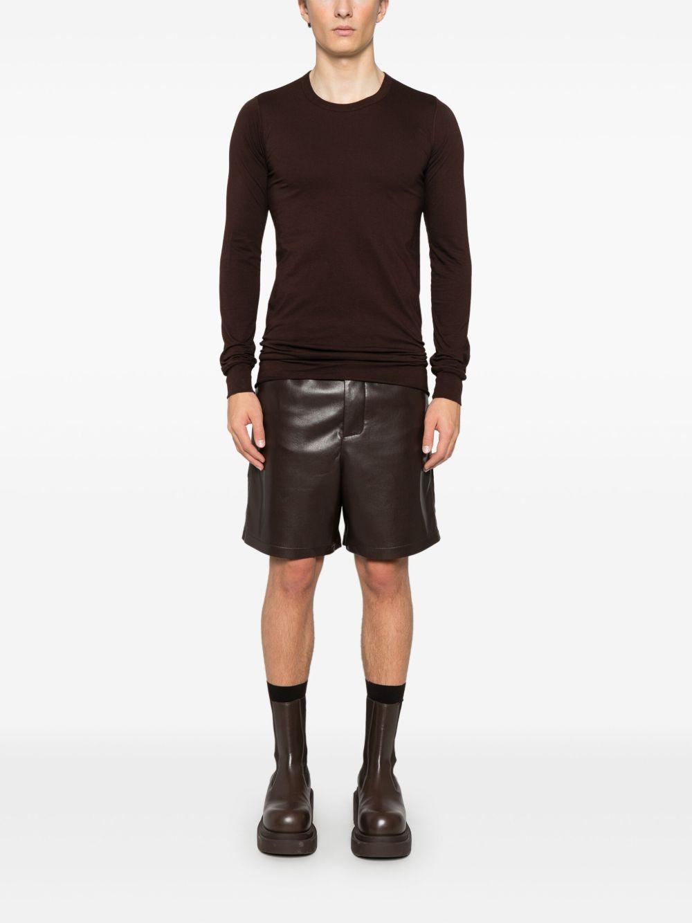 Basic long-sleeve T-shirt RU01E5252JA 14 MAHOGANY RICK OWENS 