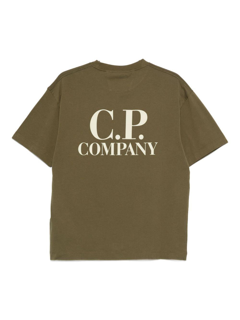 30/1 Jersey Short Sleeve Logo T-shirt 19CMTS103A005100W 652 CAPERS CP COMPANY 