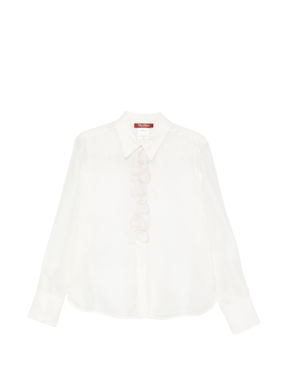 Camicia In Organza Di Pura Seta MSEAGI 005 BIANCO SETA MAX MARA STUDIO 