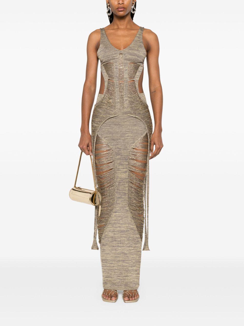 Pillar maxi skirt RO01E7679KGRIDG 02 GOLD RICK OWENS 