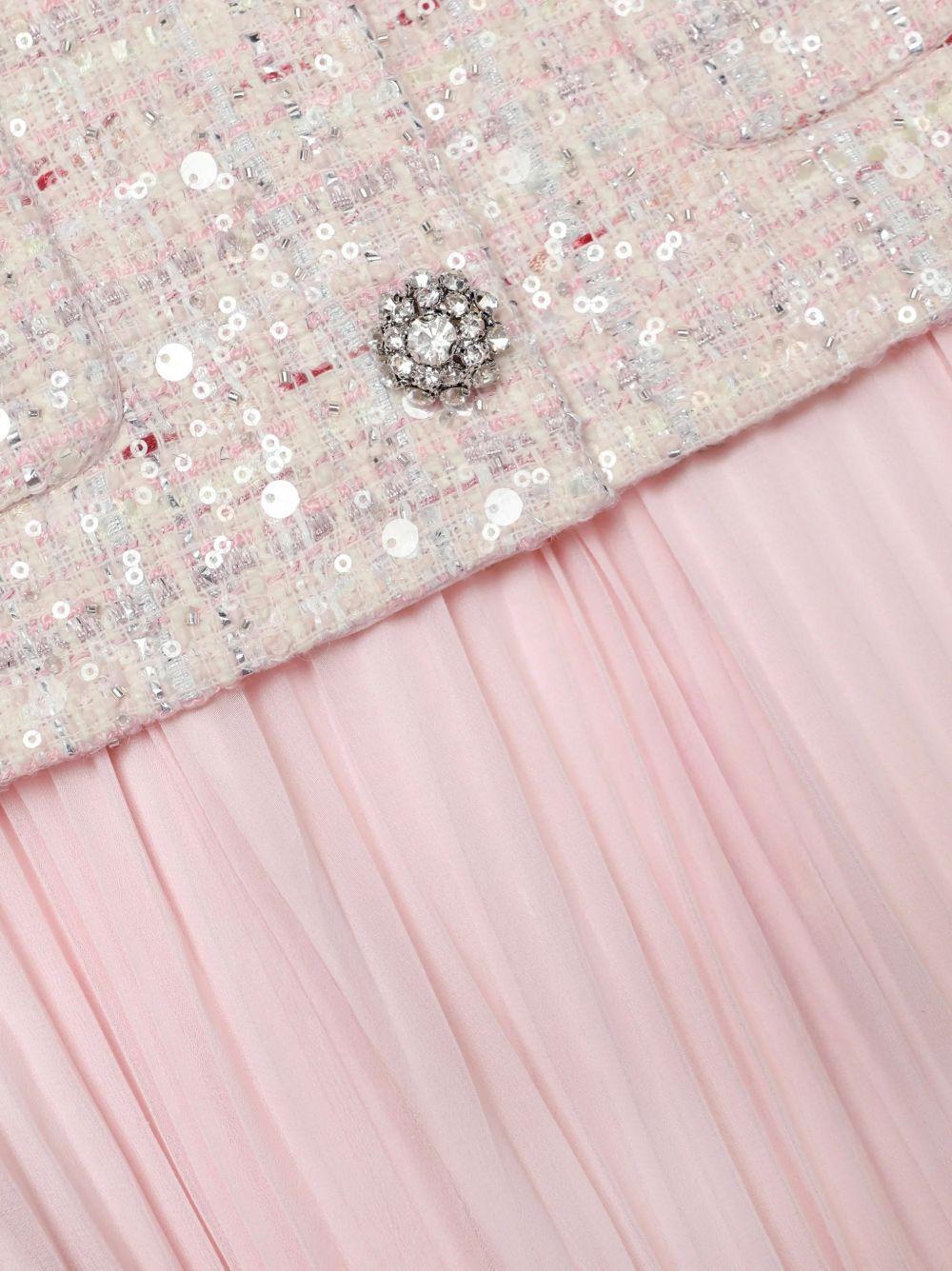 Pink Sequin Bouclé Tailored Midi Dress SS26164MP PINK SELF-PORTRAIT 