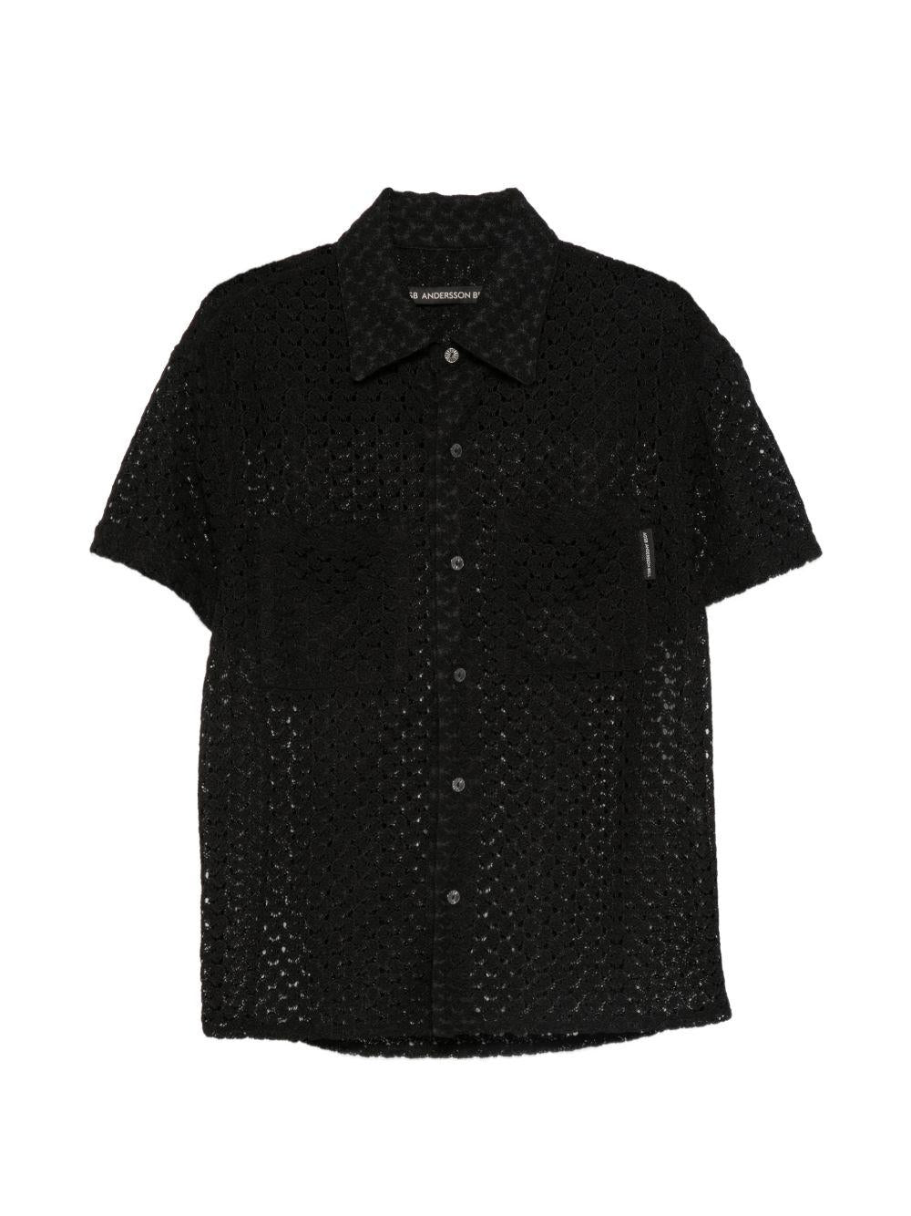 Black Tres Sheer Knitted Shirt ATB1448M BLACK ANDERSSON BELL 