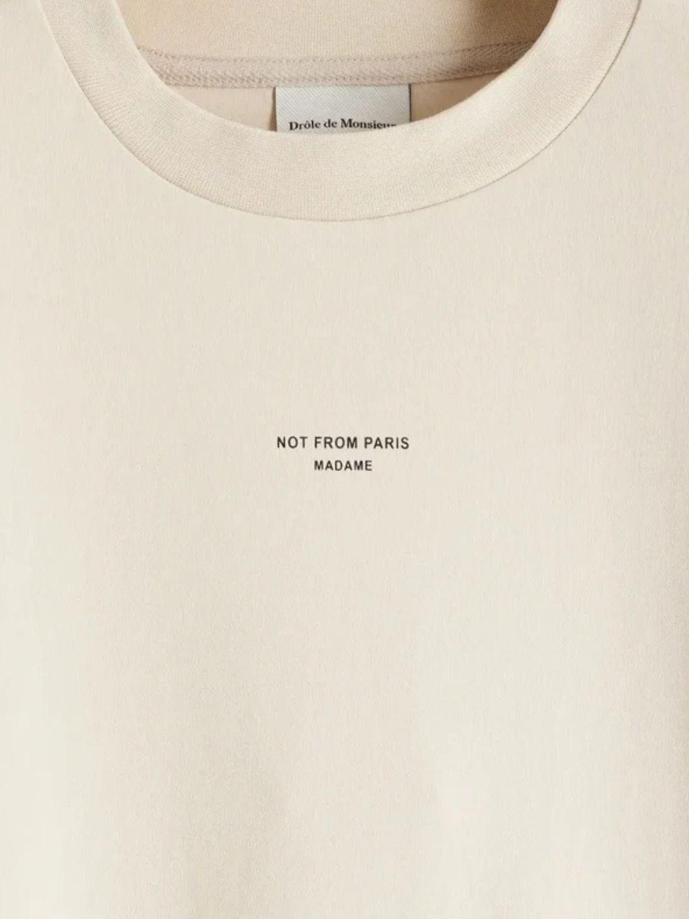 Le T-Shirt Slogan Classique KTS202CO002 SAND DROLE DE MONSIEUR 