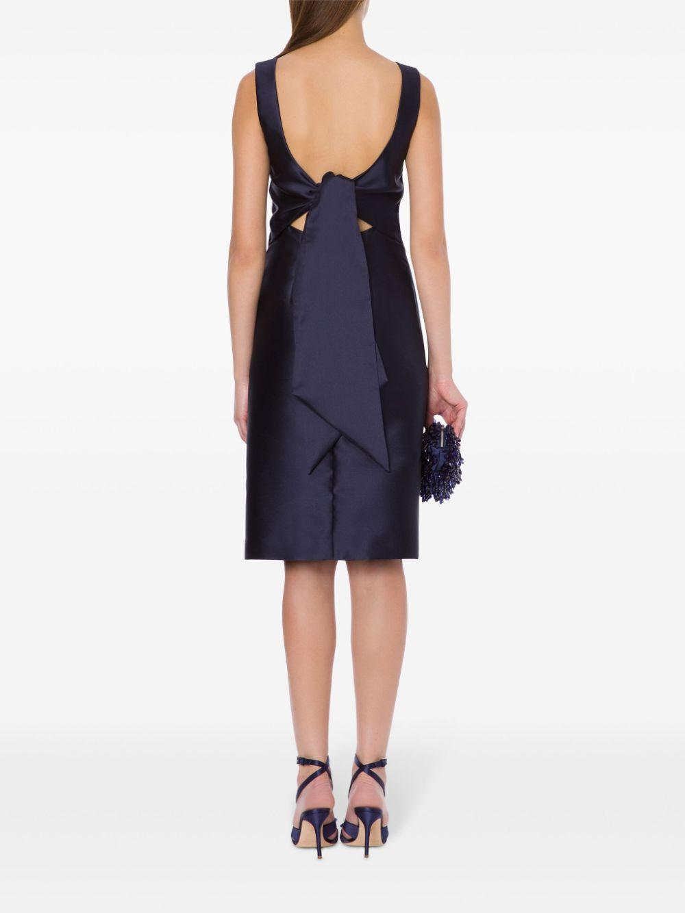 Abito midi in mikado Cocktail<BR/> J04101625 0510 BLUE ALBERTA FERRETTI 
