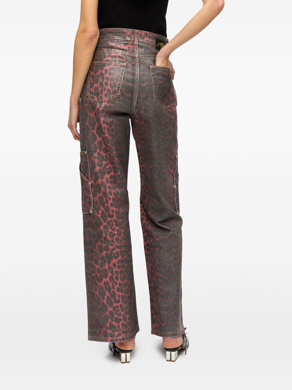 Leopard Foil Andi Jeans J1680 474 RACING RED GANNI 