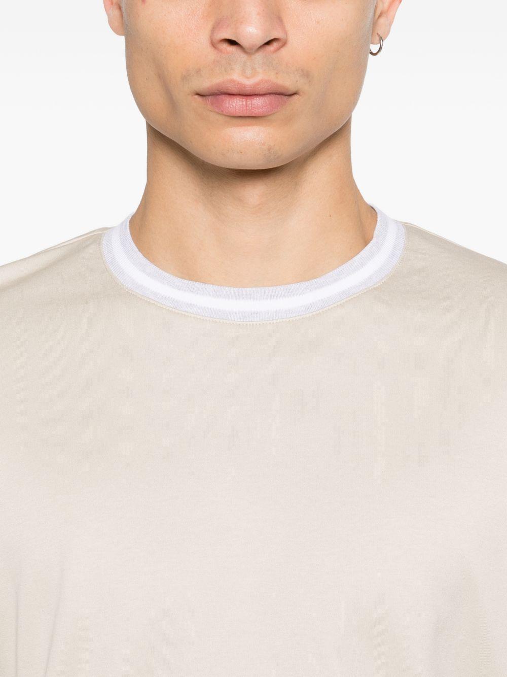 T-shirt girocollo in jersey di cotone M75TSHM13TES0M291 021301 SABBIA GRIGIO ELEVENTY 