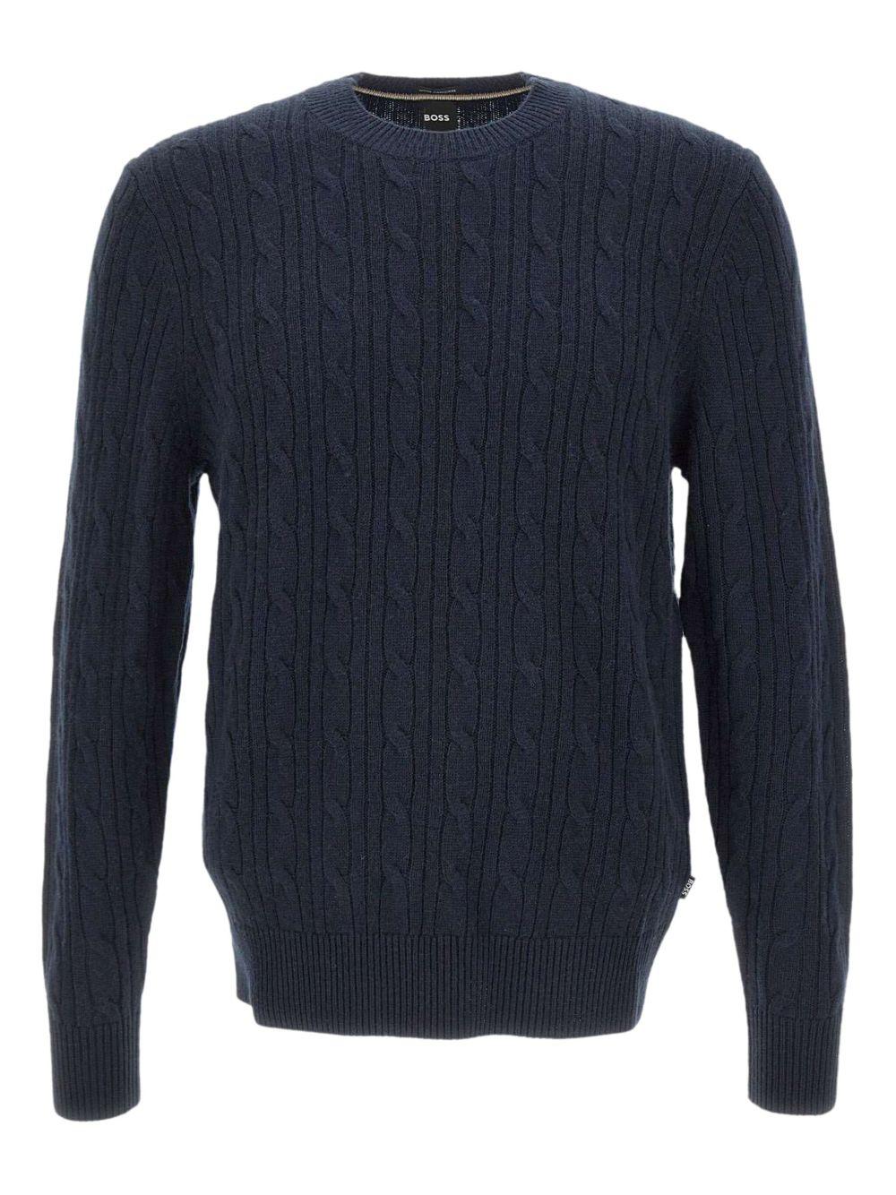 Maglia in Lana Cashmere 50549975 404 BLUE NAVY BOSS 