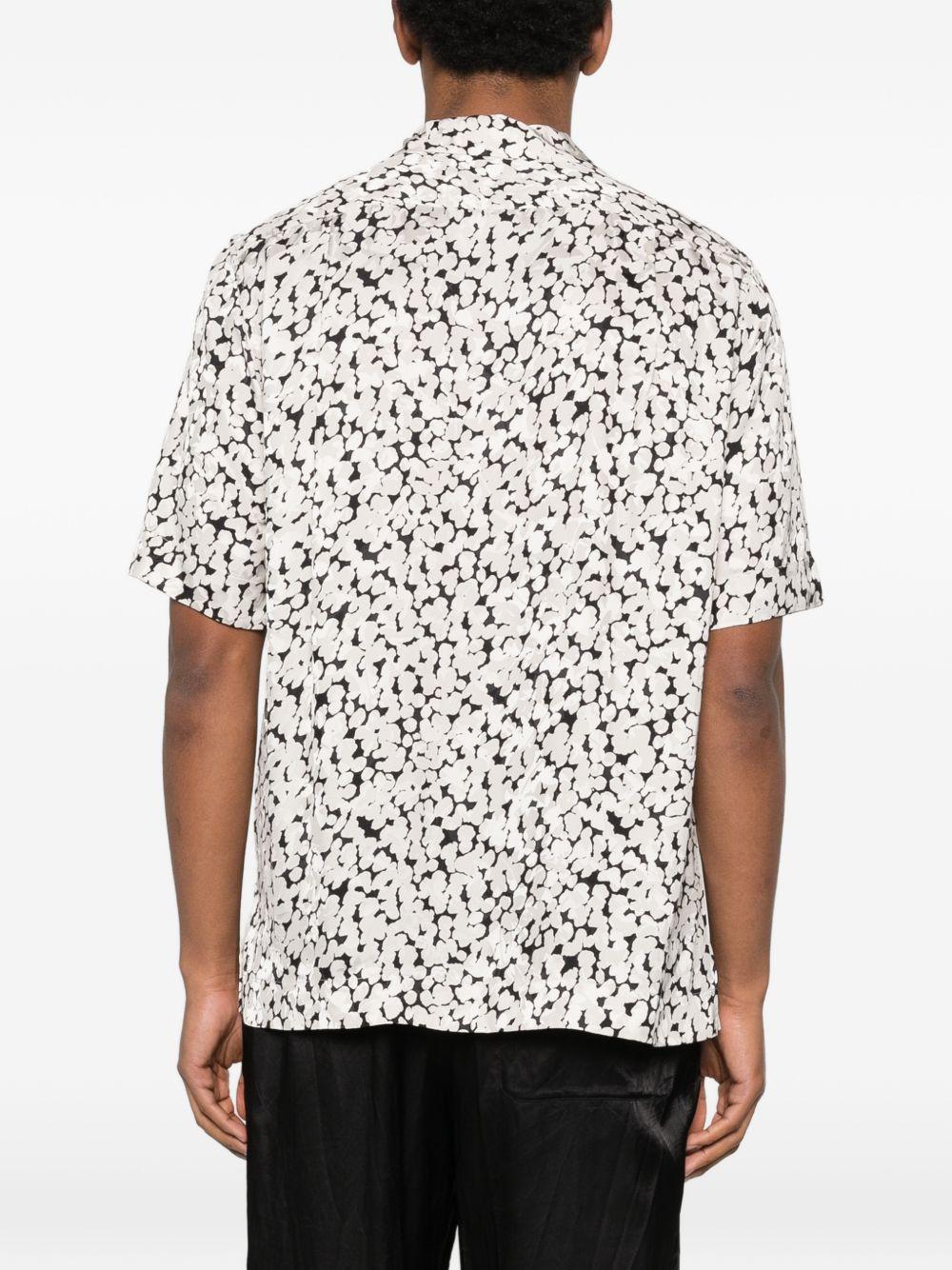 Animalier Floral Viscose Jacquard Shirt CARLTONE3030 5 ECRU DRIES VAN NOTEN 
